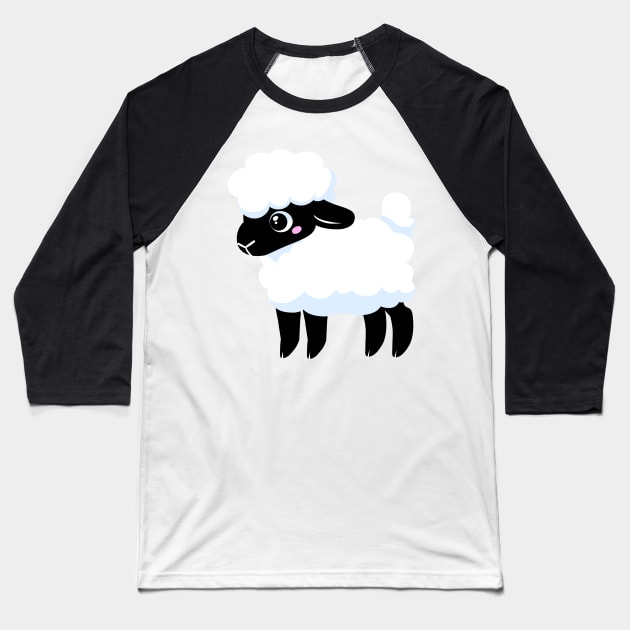 Simple Fluffy Lamb 1 Baseball T-Shirt by leashonlife